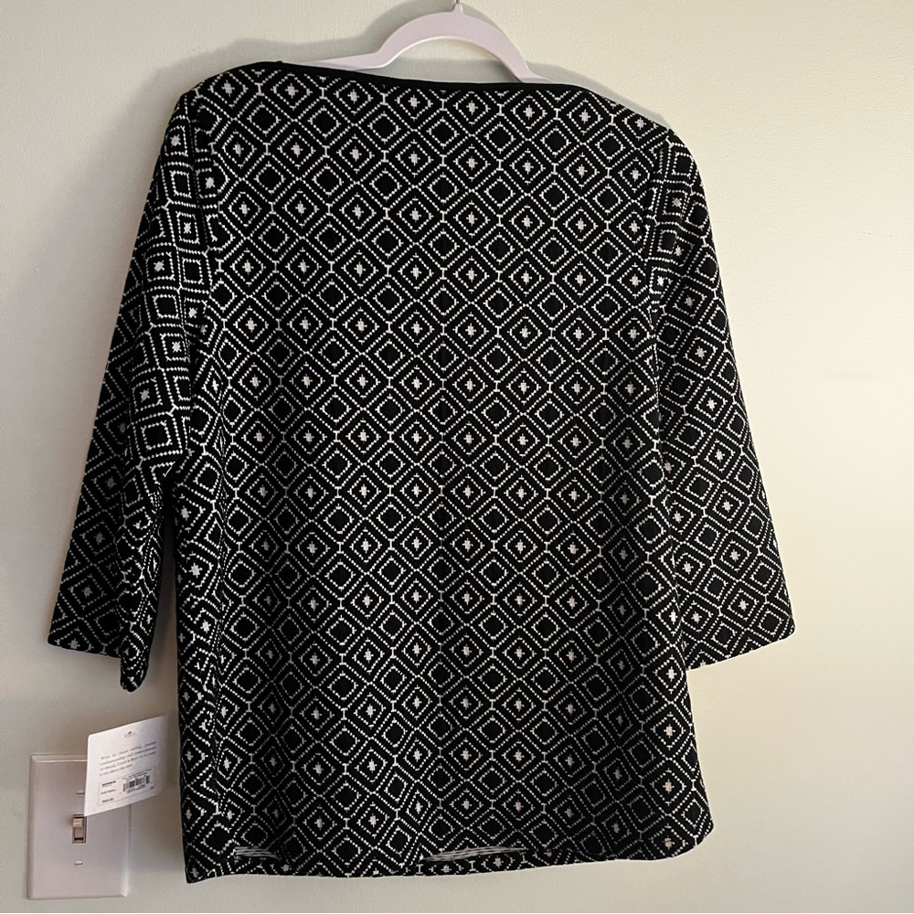 NWT Croft & Barrow black and white top small - Picture 2 of 4